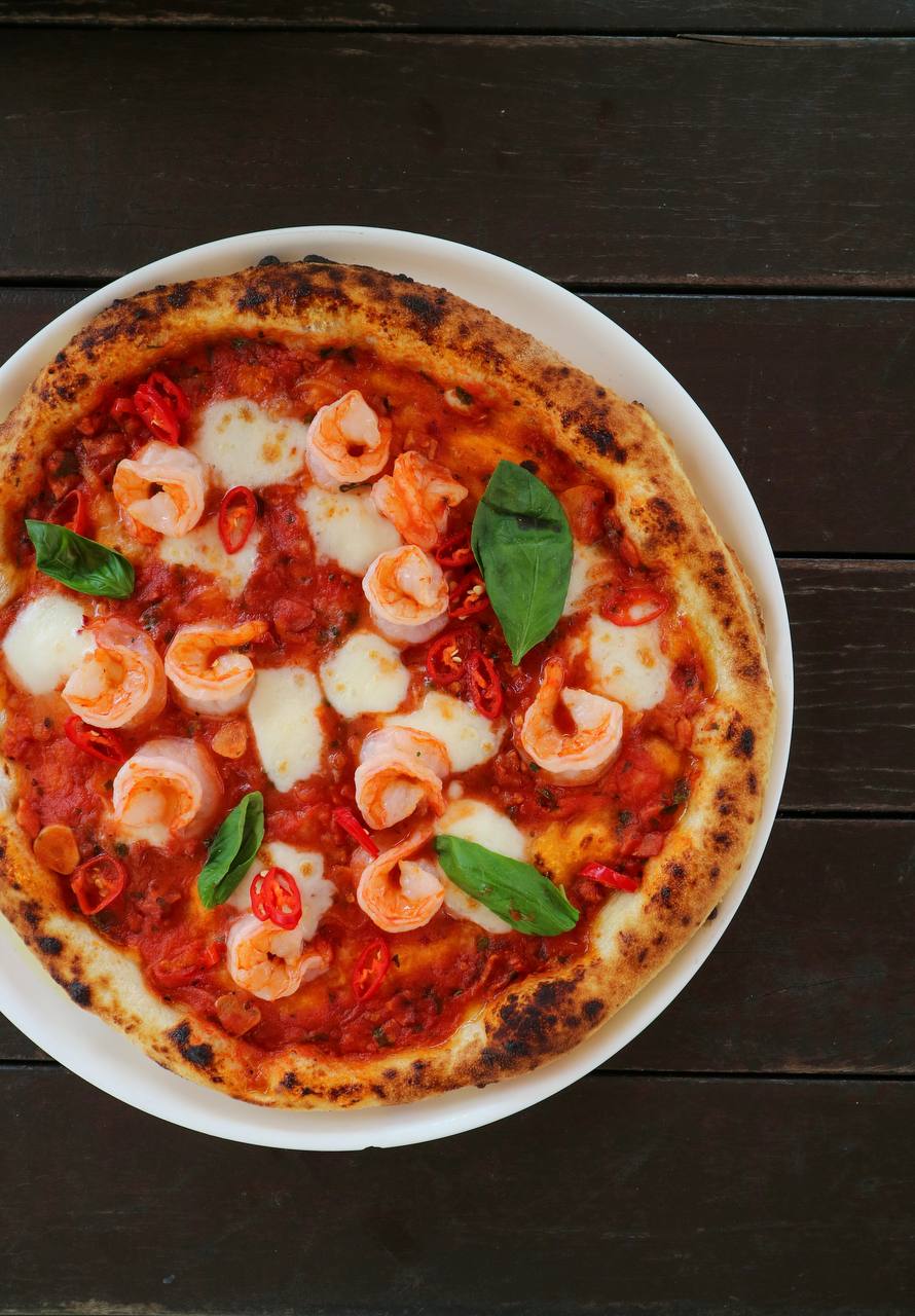 May's Special - Spicy Prawn Pizza