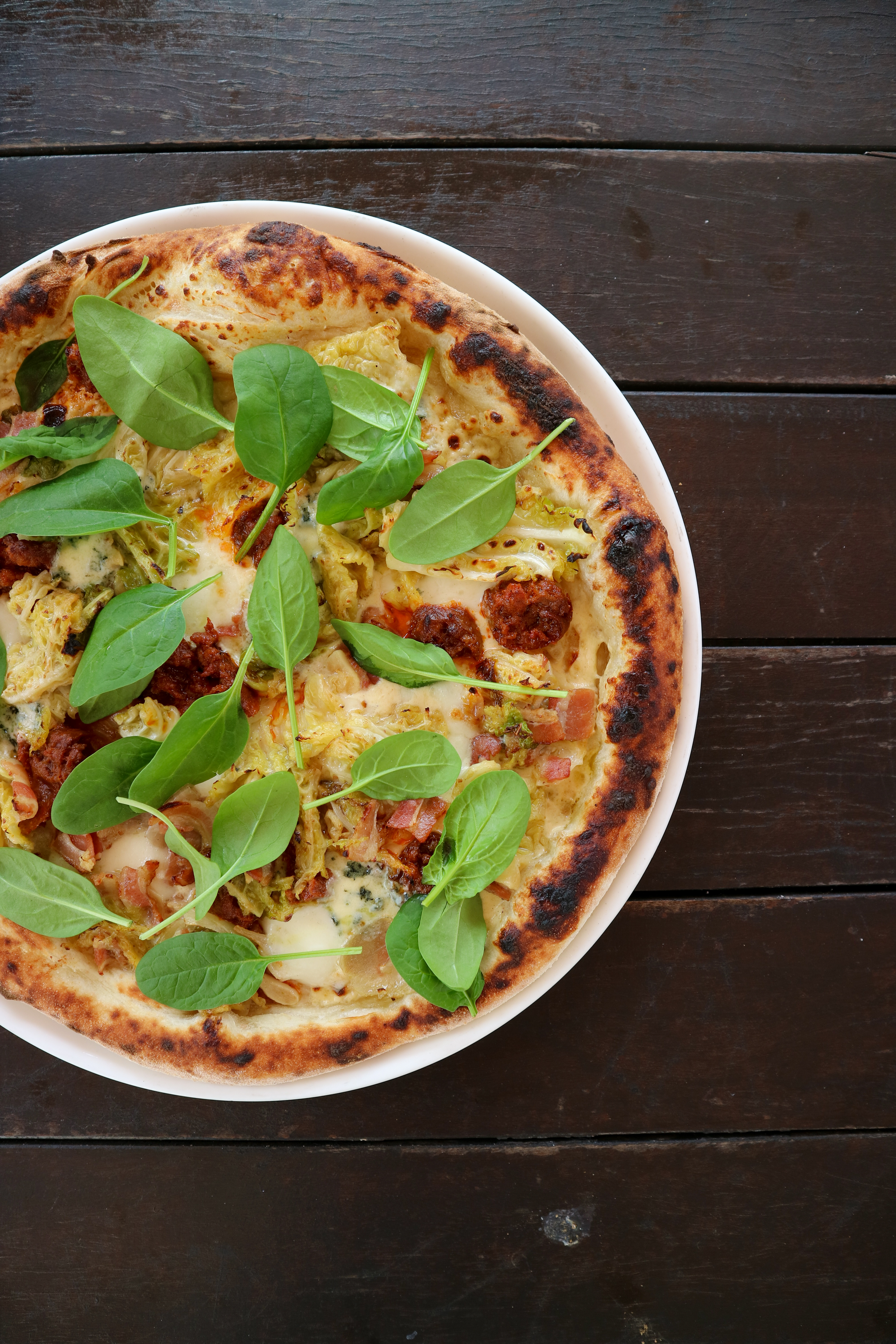 June's Special - Chorizo & Cabbage Pizza